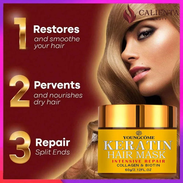 Masque Capillaire Réparateur – Biotine, Collagène et Kératine - alt