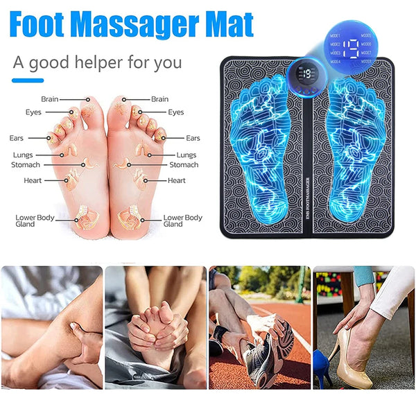 Tapis de Massage Électrique pour Pieds – Massage Musculaire Relaxant - alt
