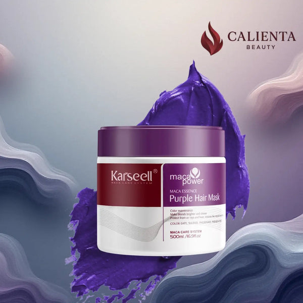 Masque Capillaire Violet Karseell – 100ml / 500ml | Professionnel, Neutralise les Reflets Jaunes
