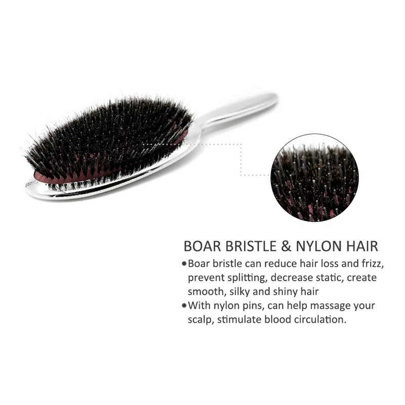 Brosse Paddle Luxe en Poils de Sanglier