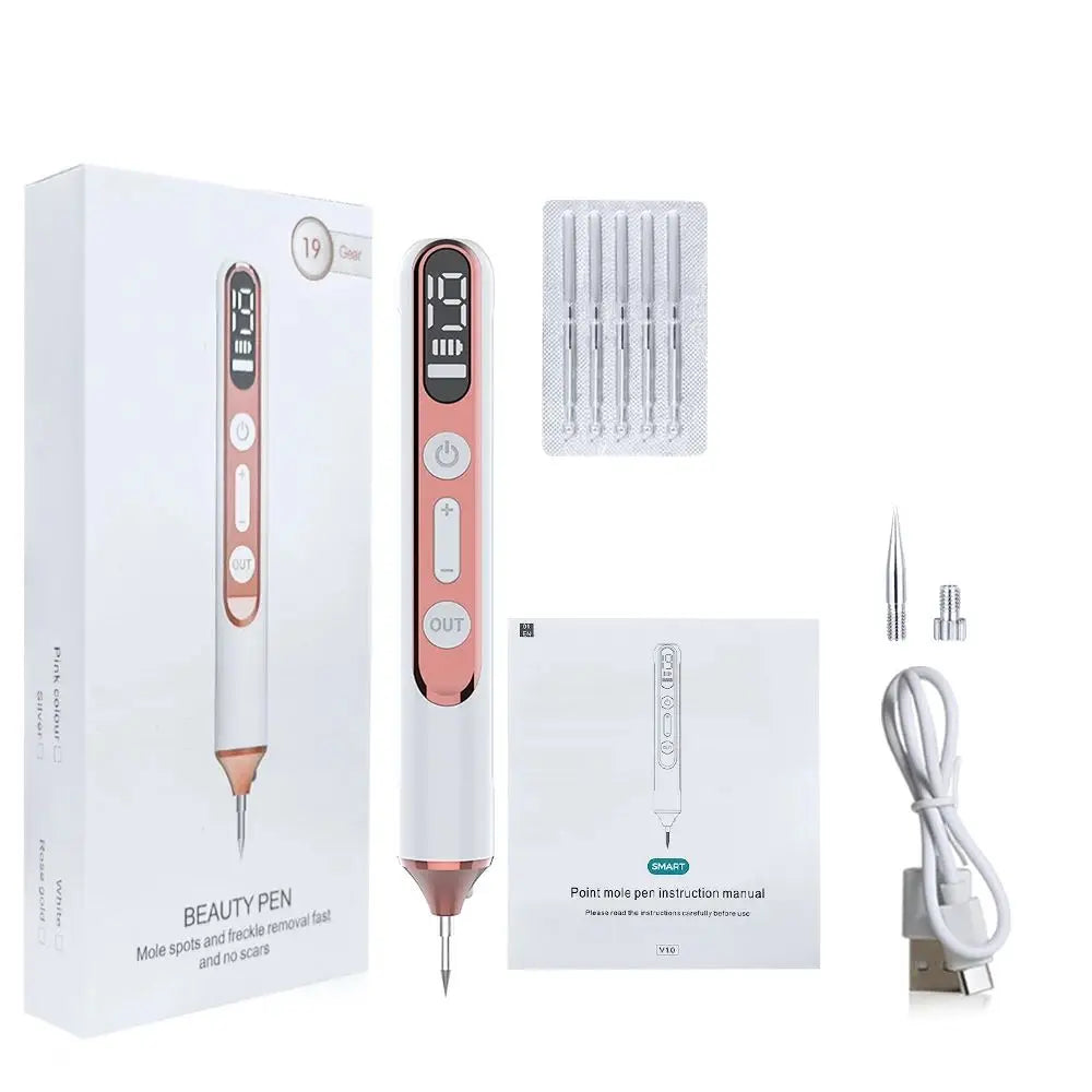 Stylo Électrique d'Élimination des Verrues et Acrochordons – Stylo Laser Plasma pour Éliminer Verrues, Papillomes, Taches Sombres, Grains de Beauté et Acrochordons