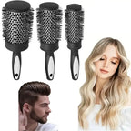 Brosse de coiffage ronde chauffante en aluminium