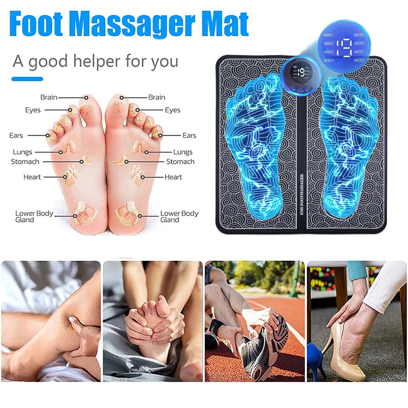 Tapis de Massage Électrique pour Pieds – Massage Musculaire Relaxant