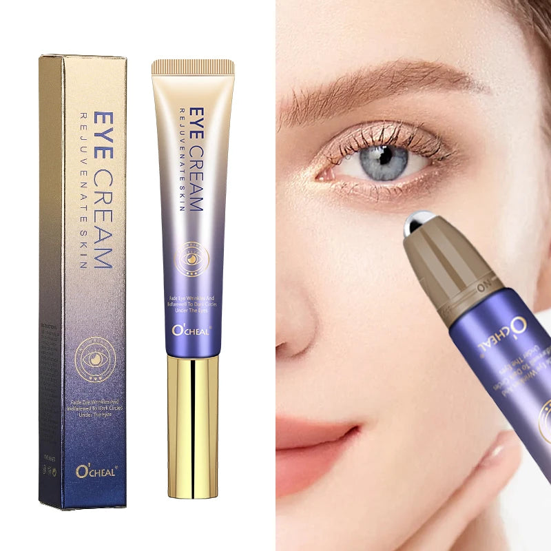 Crème yeux anti-rides O'CHEAL avec applicateur roll-on