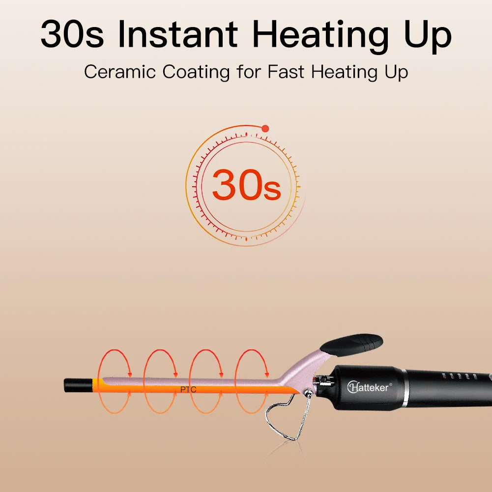 Fer à Boucler Professionnel Hatteker 9mm