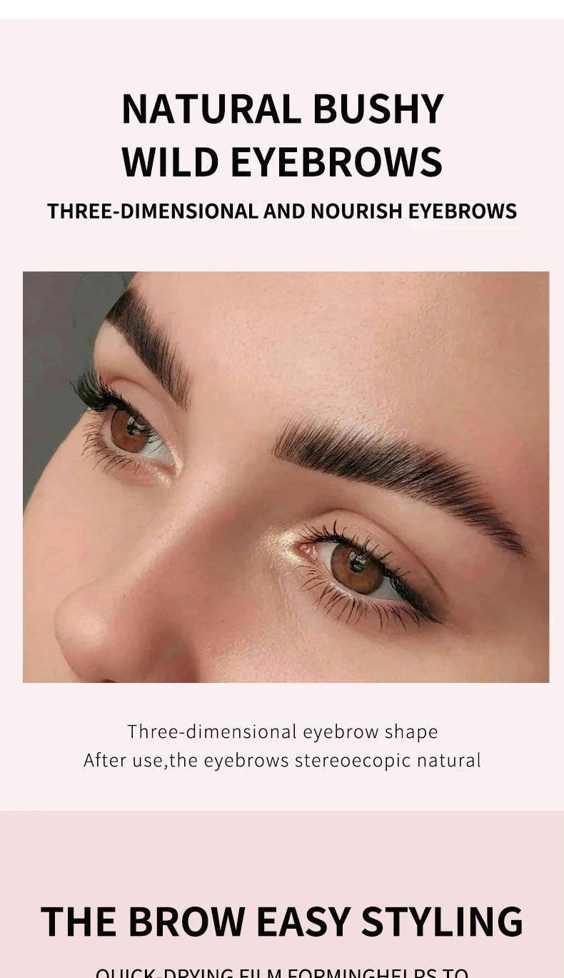 Gel pour sourcils 3D avec effet plume, longue tenue
