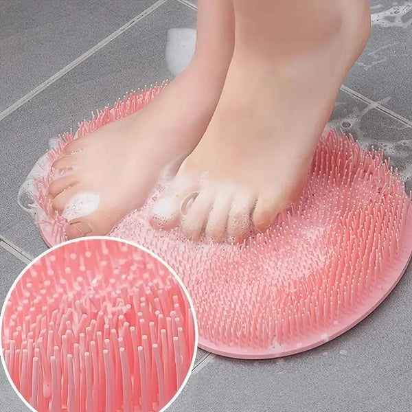 Brosse Exfoliante pour Pieds et Éponge pour Le Dos avec Ventouse Antidérapante