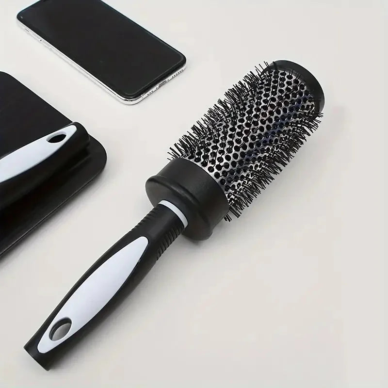 Brosse de coiffage ronde chauffante en aluminium