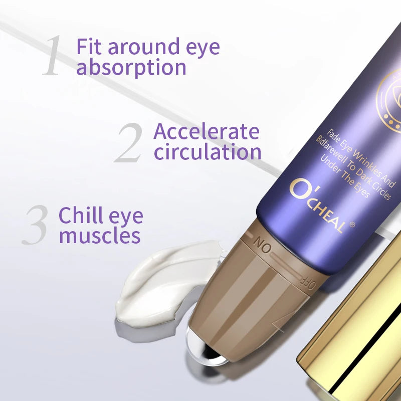 Crème yeux anti-rides O'CHEAL avec applicateur roll-on