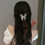 Pince Scrunchy Papillon avec Perles et Strass