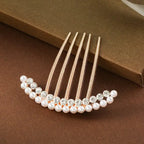 Peigne à Cheveux en Métal avec Perles et Strass