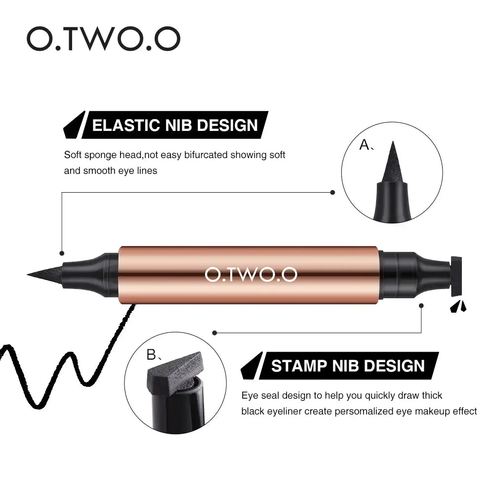 O.TWO.O Eyeliner Stamp  noir Intense, Précision Parfaite