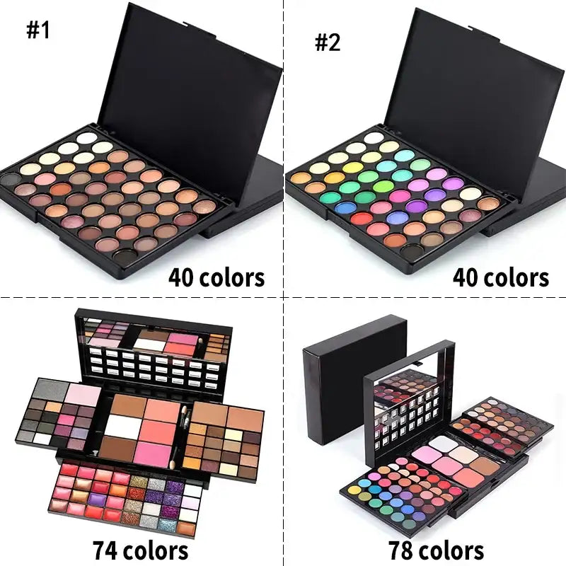 Palette Fards à Paupières 40–78 Couleurs longue Tenue Waterproof