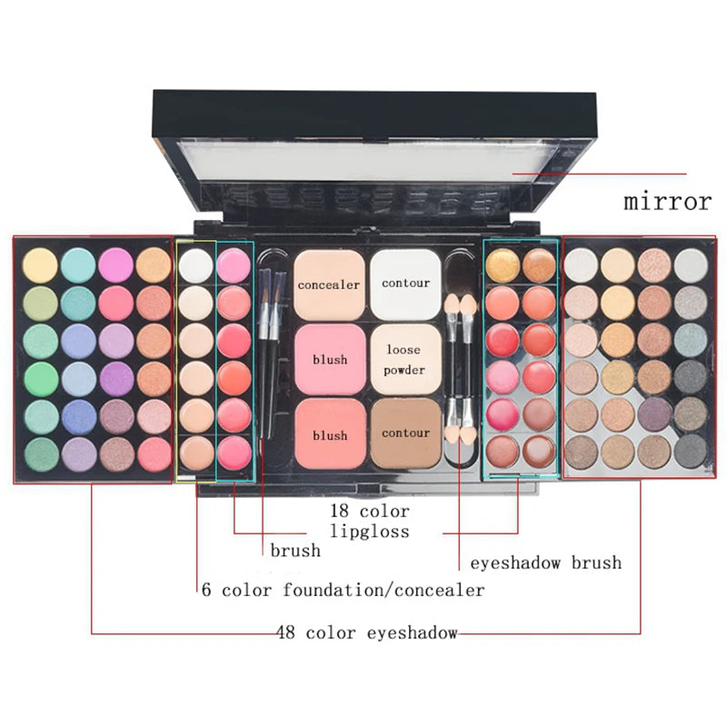 Palette Fards à Paupières 40–78 Couleurs longue Tenue Waterproof