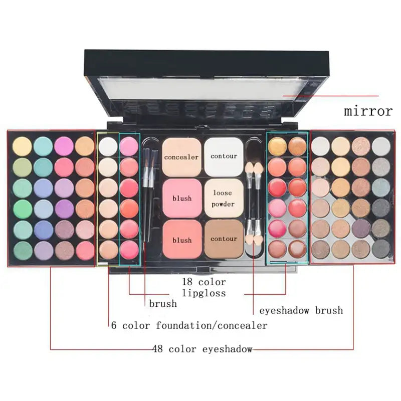 Palette Fards à Paupières 40–78 Couleurs longue Tenue Waterproof