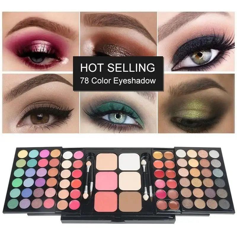 Palette Fards à Paupières 40–78 Couleurs longue Tenue Waterproof