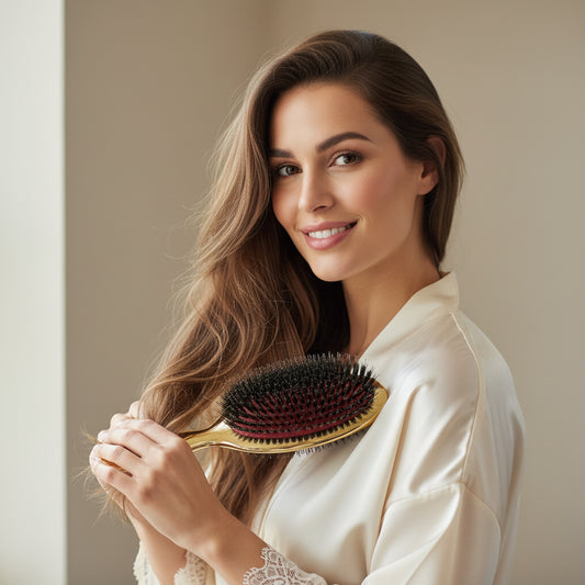 Brosse Paddle Luxe en Poils de Sanglier