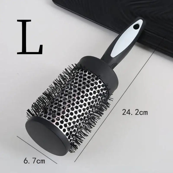 Brosse de coiffage ronde chauffante en aluminium