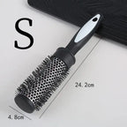 Brosse de coiffage ronde chauffante en aluminium